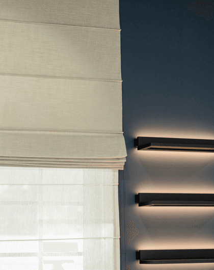 Подвійні римські штори в стильну кухню - фото 2